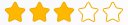 Three Star Rating Icon