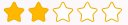 Two Star Rating Icon
