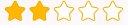 Two Star Rating Icon