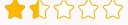 One and Half Star Rating Icon