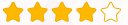 Four Star Rating Icon
